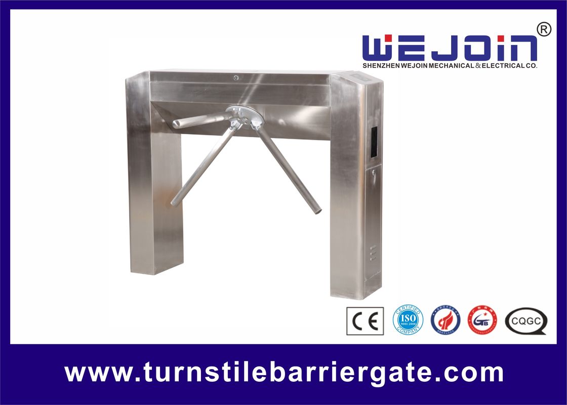 Three Arm Revolving Tripod Access Control System , Speed Gate Turnstile For Bus Station