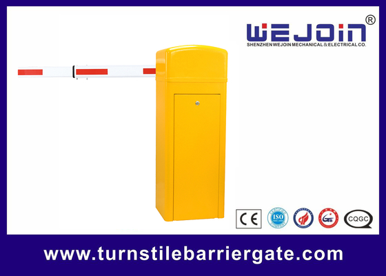 Sarı Renk 6m Teleskopik Düz Kol Bariyer Kapısı DC24V Fırçasız Motor Shenzhen ISO Onaylı