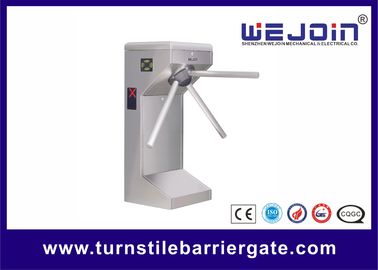 Otomatik yaya erişim kontrolü ile bel yüksek 304 paslanmaz çelik tripod turnike kapısı RFID kart / parmak izi okumak